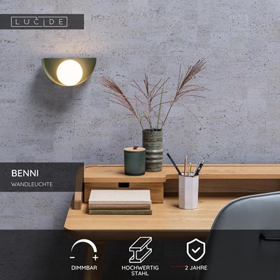 Lucide BENNI - Wandleuchte - 1xG9 - Grün